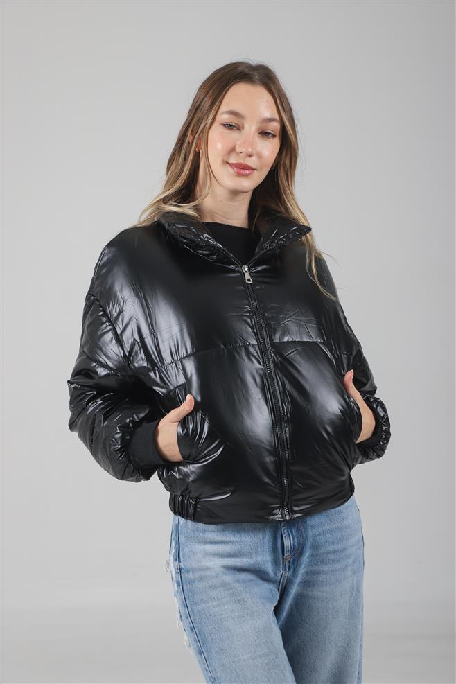 Campera Puffer Black Metalizada Velvet GUK2039