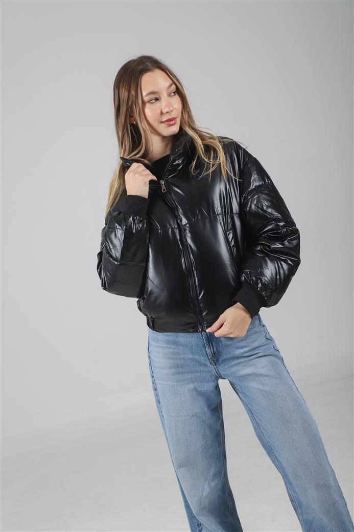 Campera Puffer Black Metalizada Velvet GUK2039