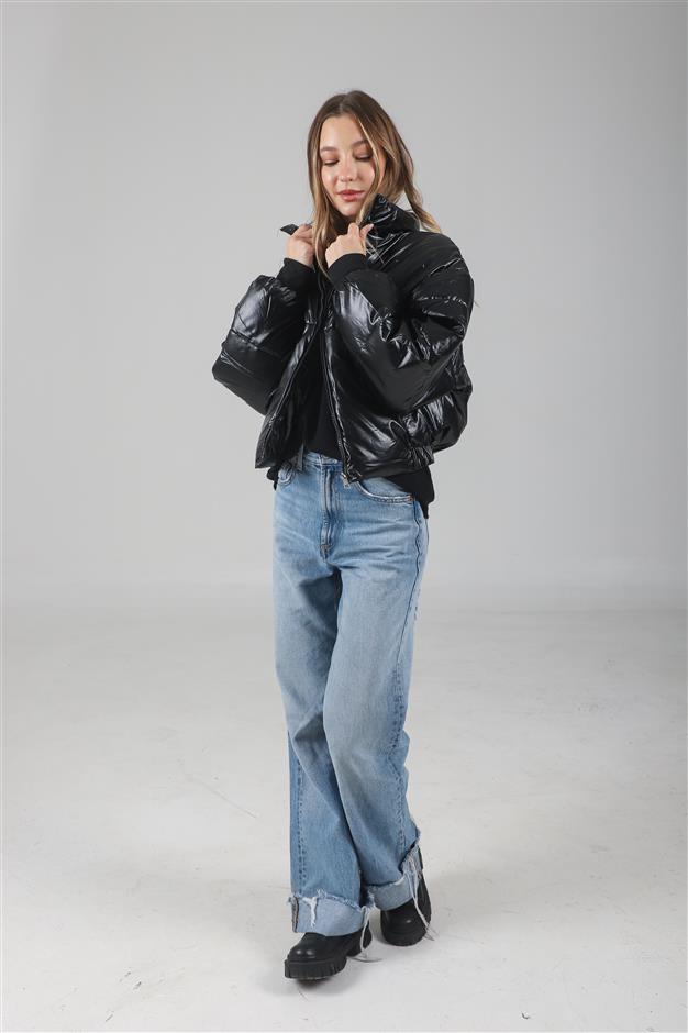 Campera Puffer Black Metalizada Velvet GUK2039
