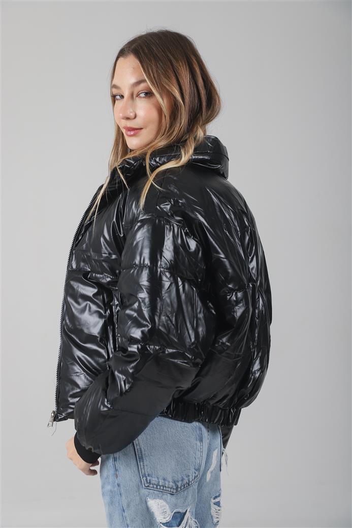 Campera Puffer Black Metalizada Velvet GUK2039