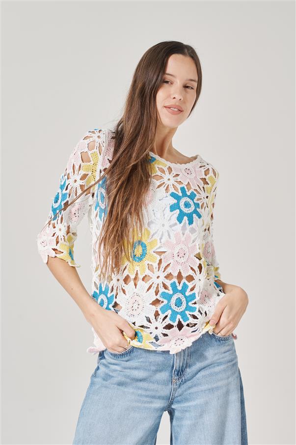 Blusa Monett Crochet GU1462