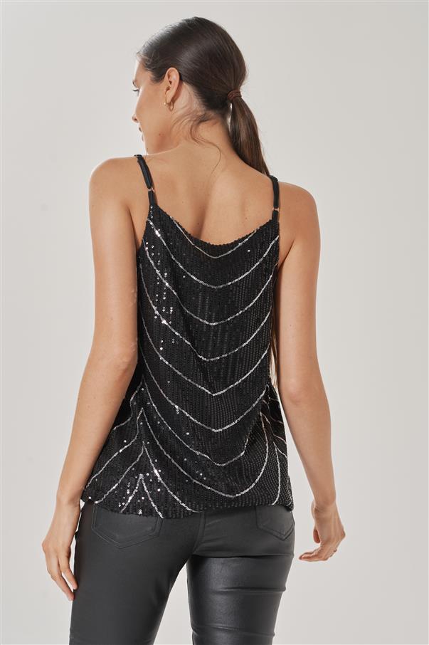 Musculosa Shield Lentejuelas  GUK2135