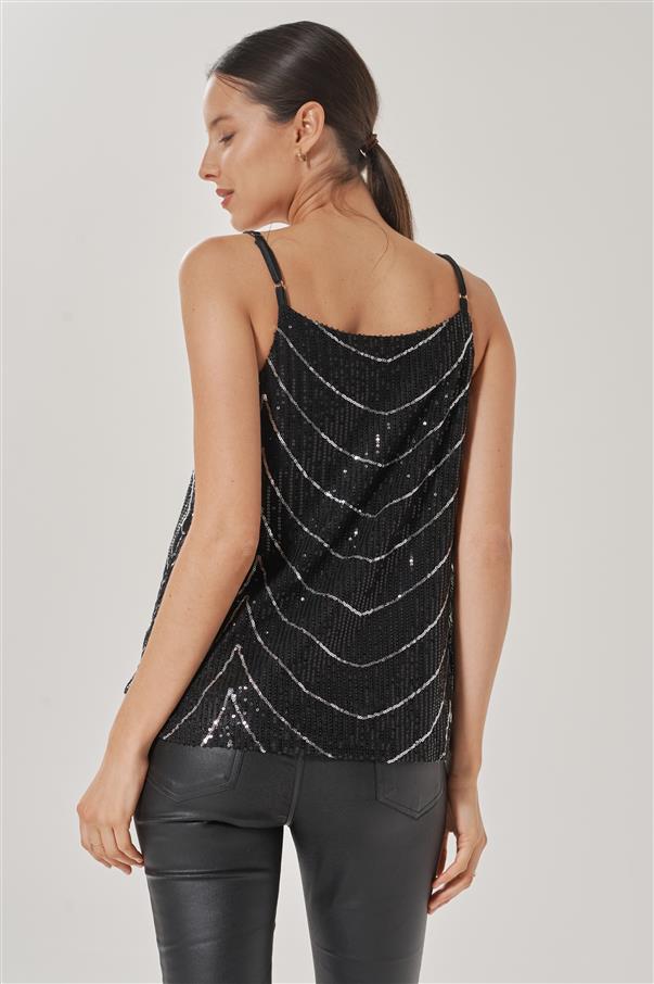 Musculosa Shield Lentejuelas  GUK2135