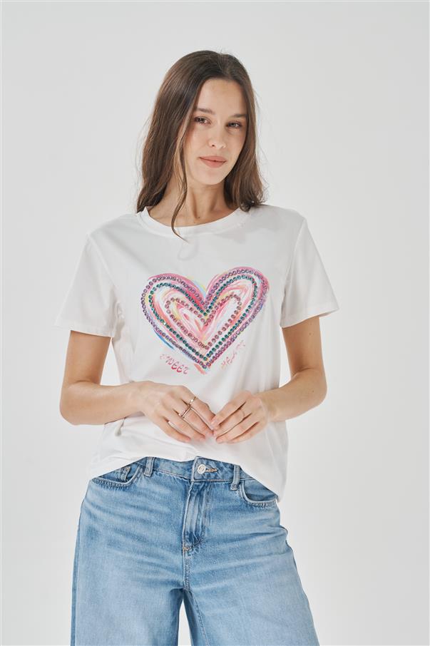 Remera Multi Corazones GU5038