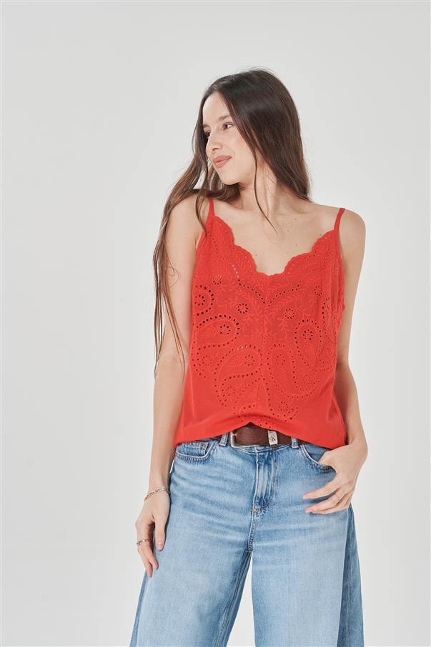 Musculosa Brisa Broderie GUK159