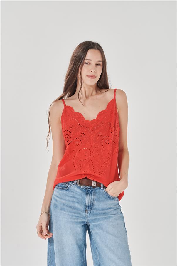 Musculosa Brisa Broderie GUK159