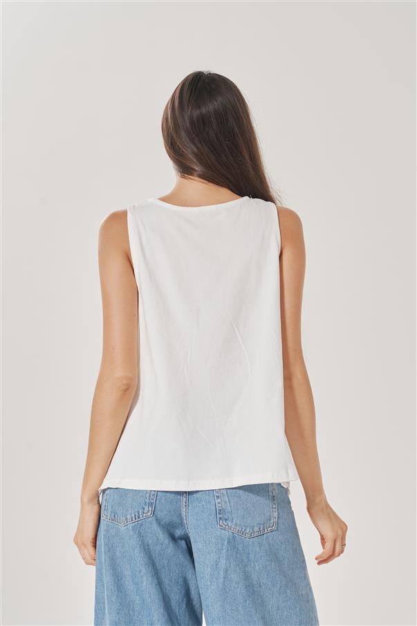 Musculosa White Marocco Broderie GU1718