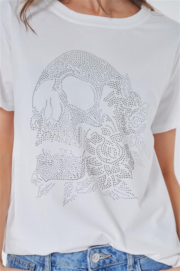 Remera Roses Calavera GU5010