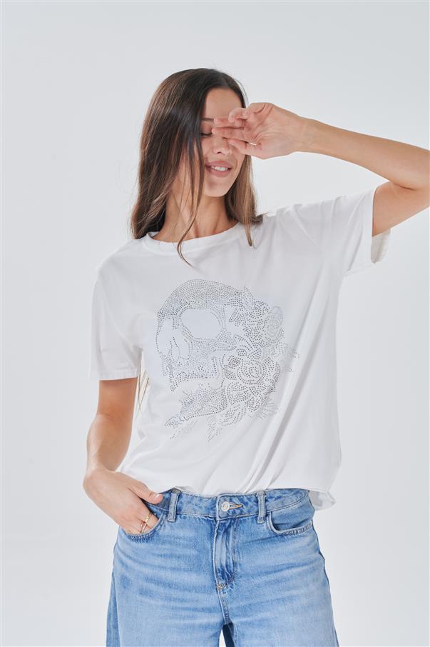 Remera Roses Calavera GU5010