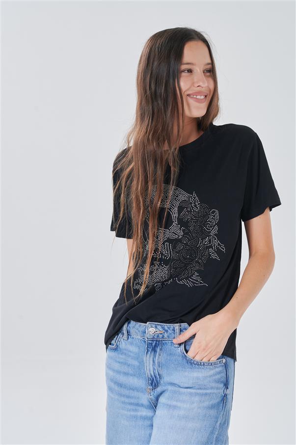 Remera Roses Calavera GU5010