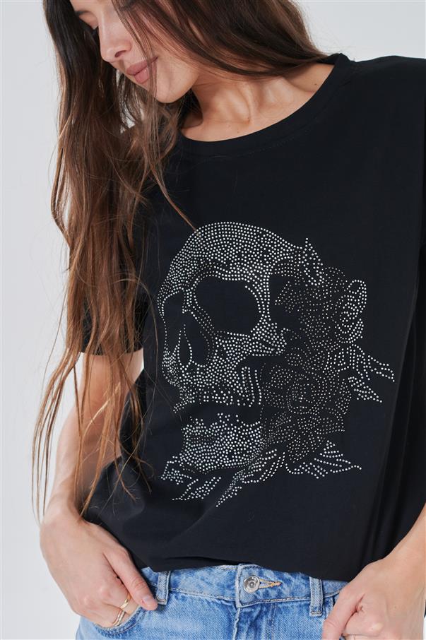 Remera Roses Calavera GU5010