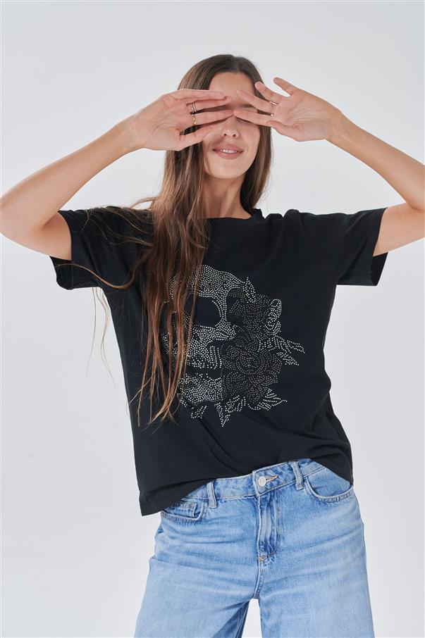 Remera Roses Calavera GU5010