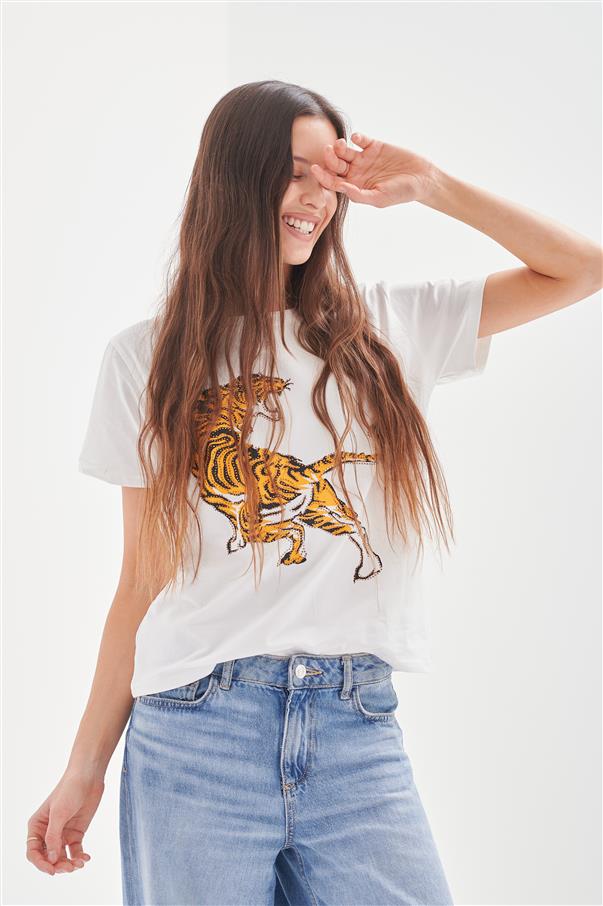 Remera Tiger Brillos GU5073