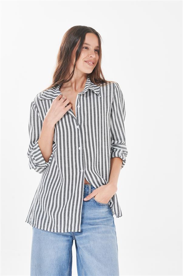 Camisa Beneth Lino Rayado