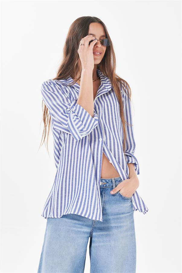 Camisa Beneth Lino Rayado