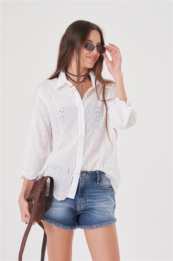 Camisa Lucerna Broderie GU4009