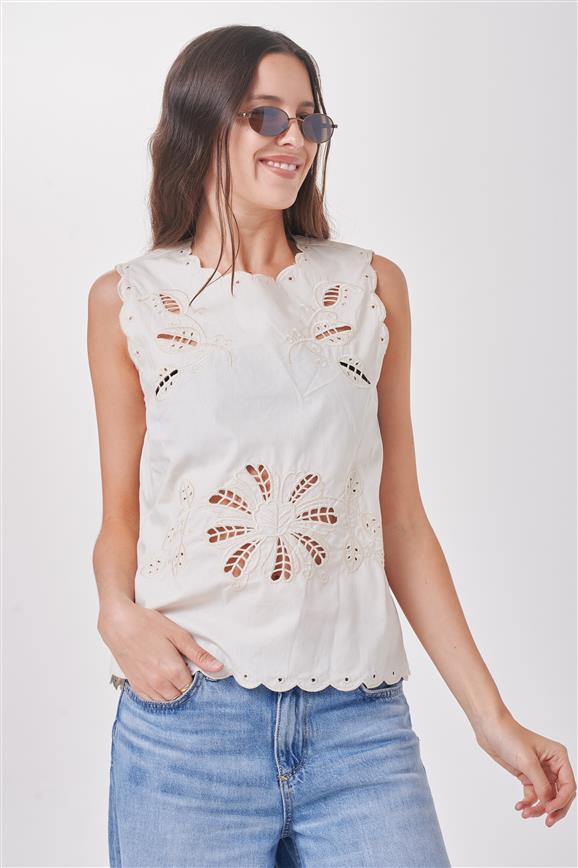 Musculosa Kaine Broderie Calada y Bordada GU4044