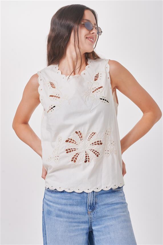 Musculosa Kaine Broderie Calada y Bordada GU4044