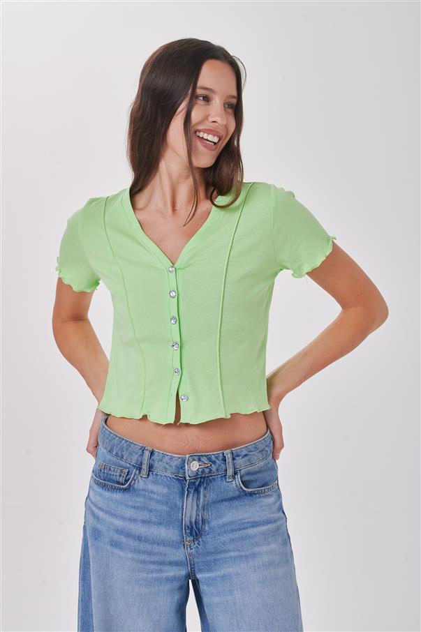 Remera Top Gallagher Botones Colours GU1727