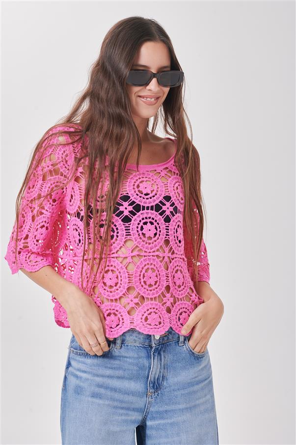 Blusa Cande Crochet Colours GICH5086