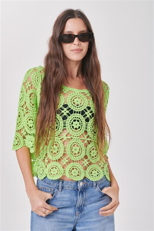 Blusa Cande Crochet Colours GICH5086