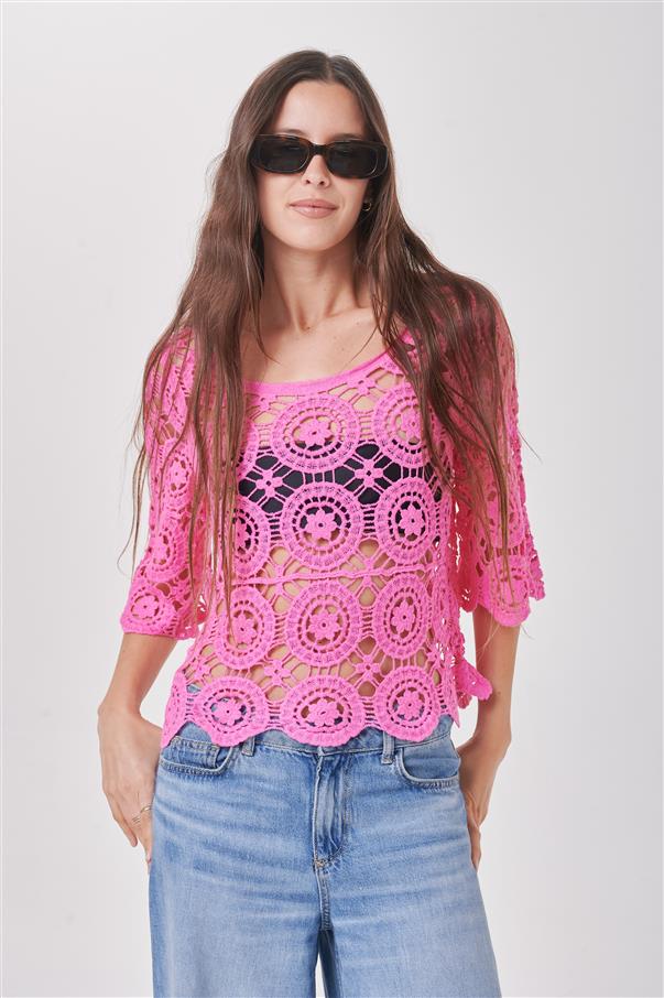 Blusa Cande Crochet Colours GICH5086