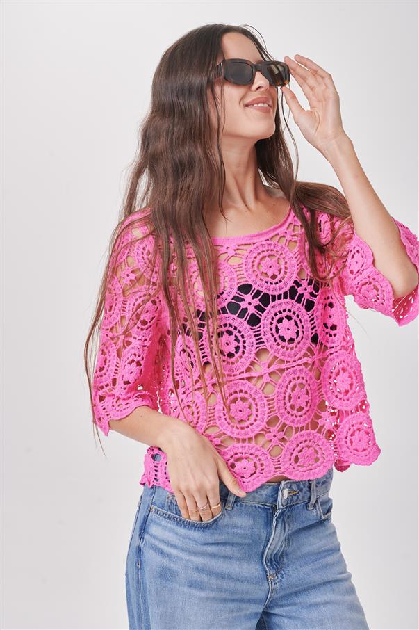 Blusa Cande Crochet Colours GICH5086