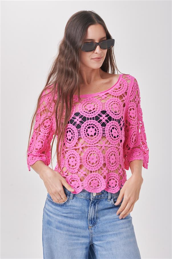 Blusa Cande Crochet Colours GICH5086