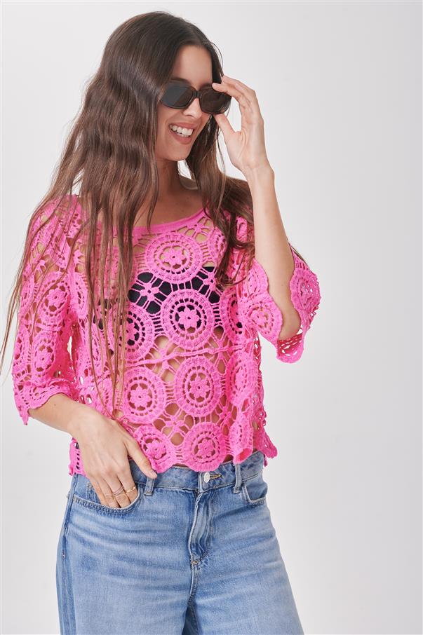 Blusa Cande Crochet Colours GICH5086