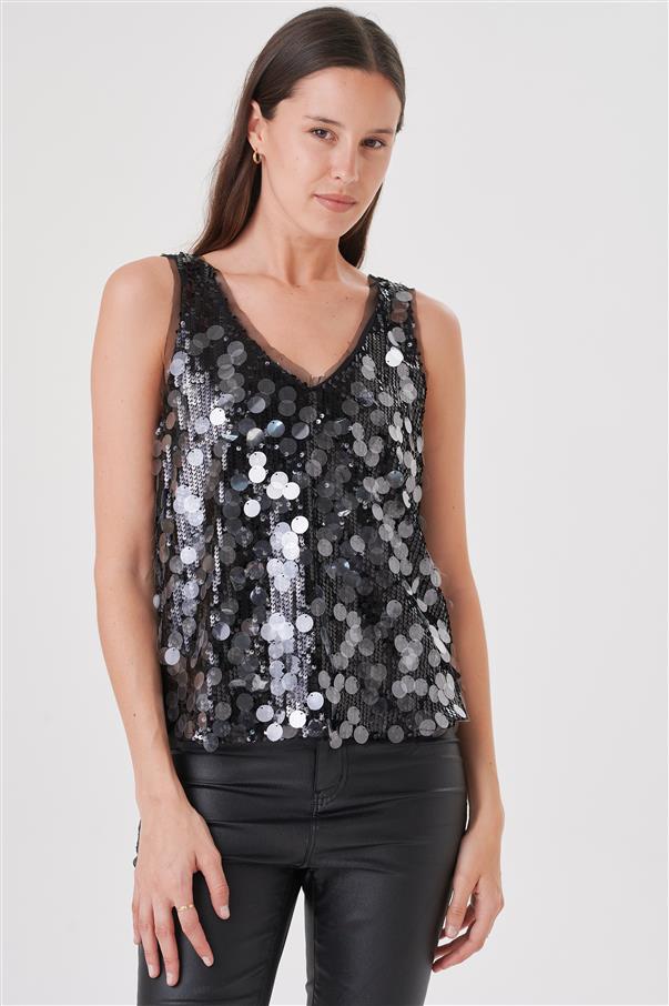 Musculosa Luxury Lentejuelas GUK4059