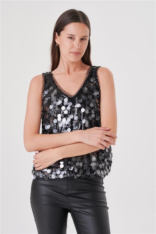 Musculosa Luxury Lentejuelas GUK4059