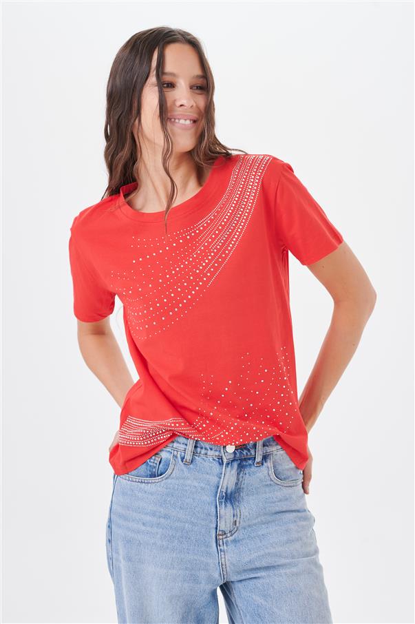 Remera Rayos de Strass GU5029