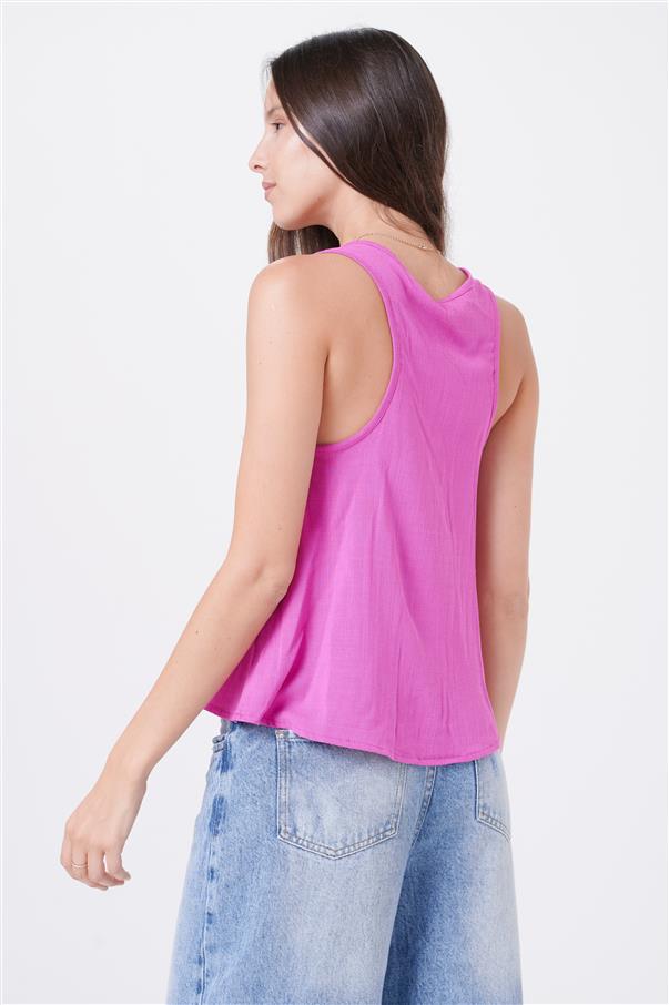 Musculosa de Lino con Botones