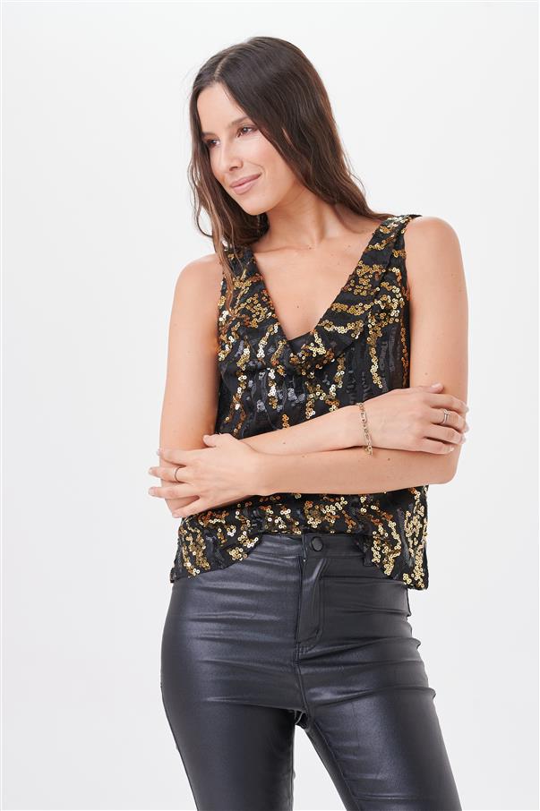 Musculosa Pardus Lentejuelas GU4039