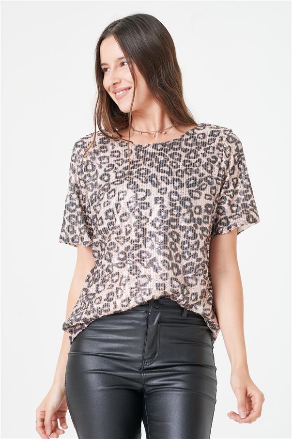 Blusa Kala Print Lentejuelas GUK4082