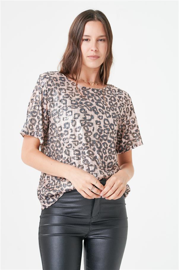 Blusa Kala Print Lentejuelas GUK4082