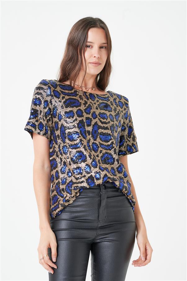 Blusa Kala Print Pardo GUK4082