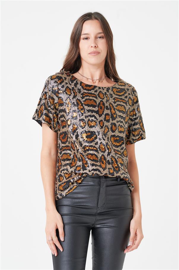 Blusa Kala Print Pardo GUK4082