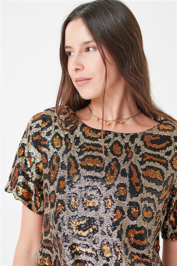 Blusa Kala Print Pardo GUK4082