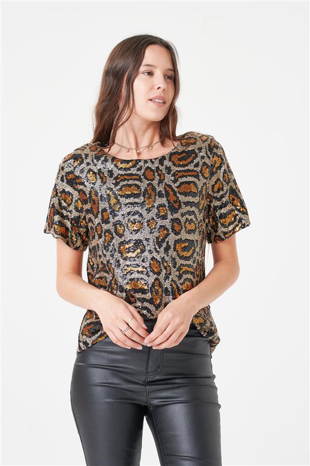 Blusa Kala Print Pardo GUK4082