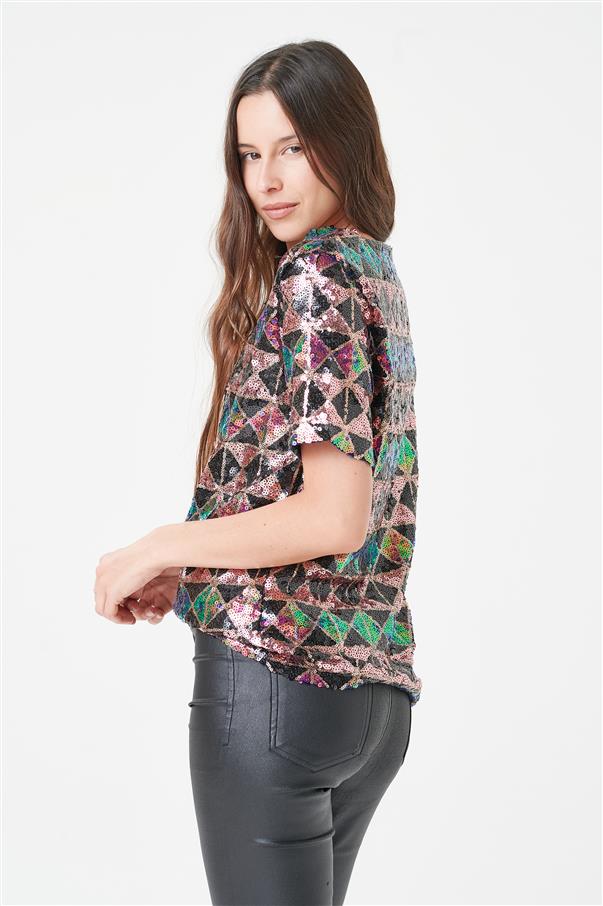 Blusa Kala Rombos Lentejuelas GUK4082