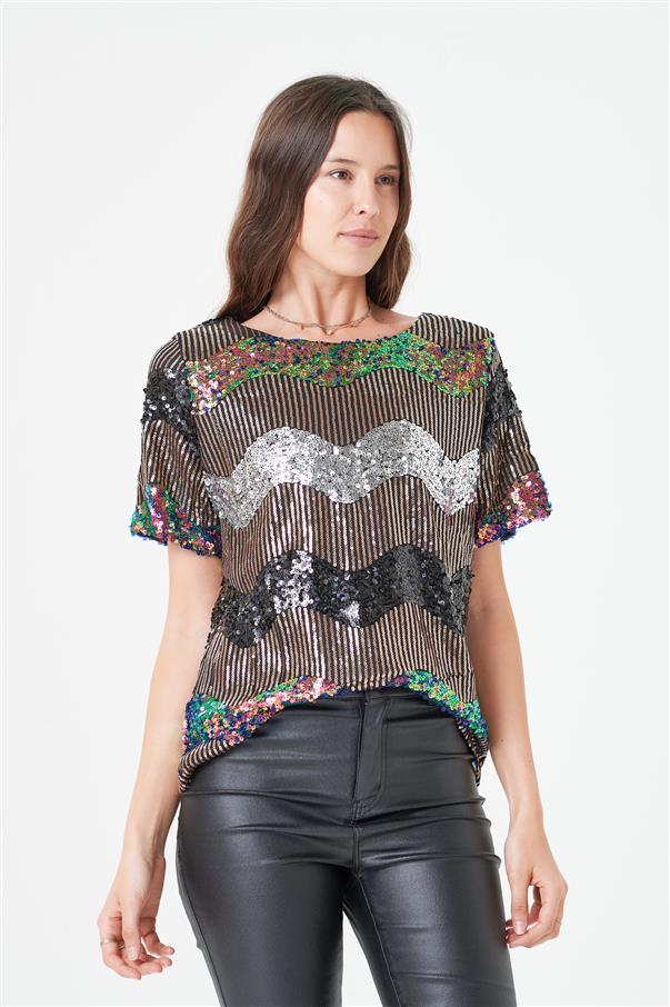 Blusa Kala Mareas Lentejuelas GUK4082