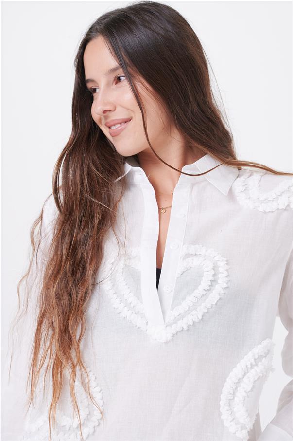 Camisola Doble Corazon Bordada GU2174