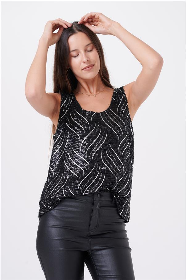 Musculosa Zelesty Lentejuelas GUK1751