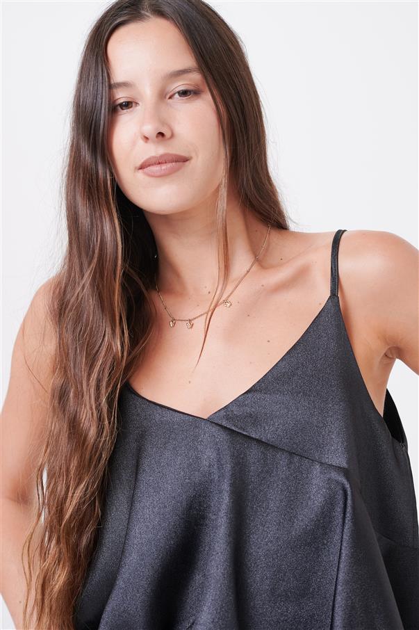 Musculosa  Jet  Saten Volados GU1726