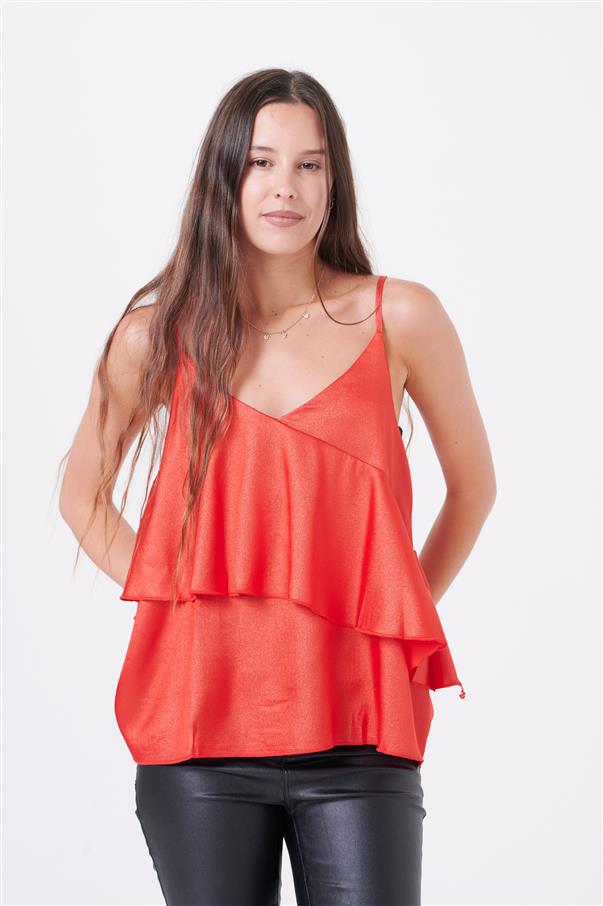 Musculosa  Jet  Saten Volados GU1726