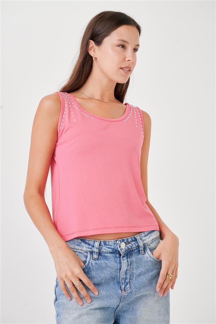 Musculosa Vigue Modal con Tachas 