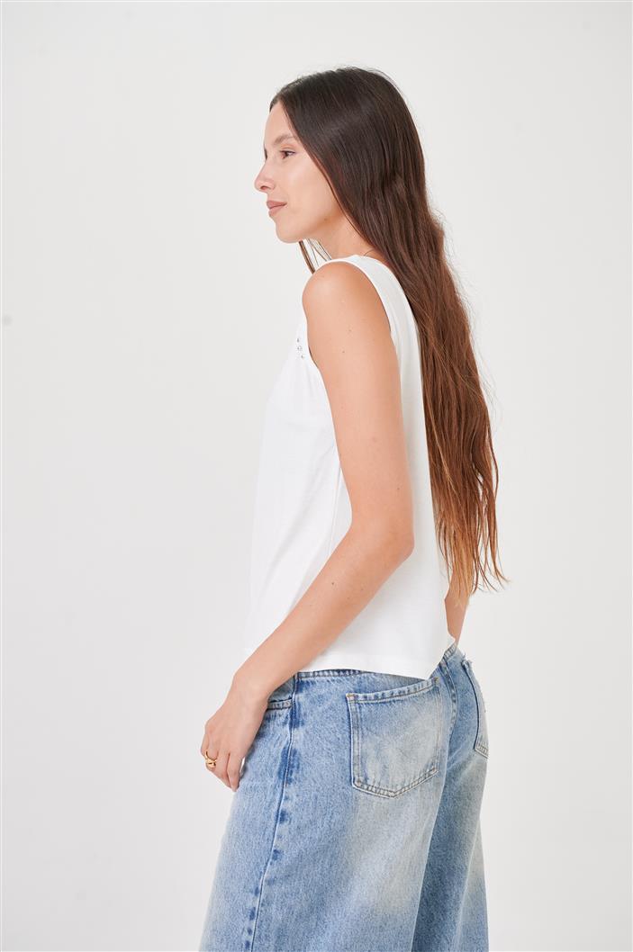 Musculosa Vigue Modal con Tachas 