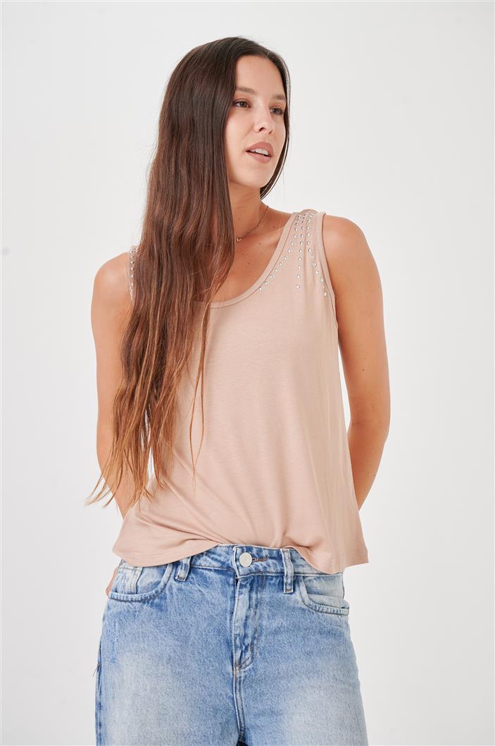 Musculosa Vigue Modal con Tachas 