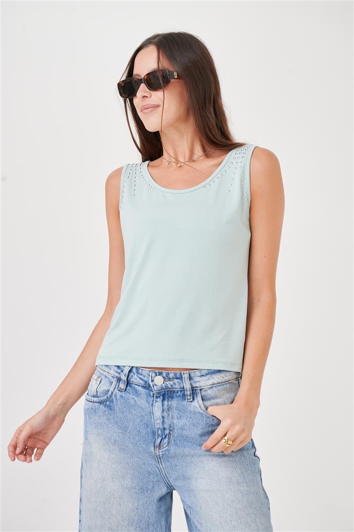 Musculosa Vigue Modal con Tachas 